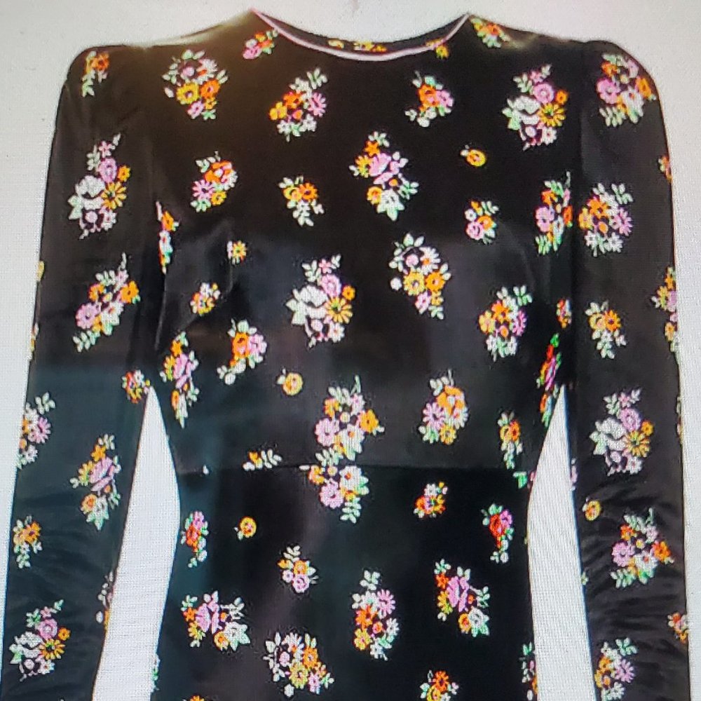 KITRI satin midi dress - black